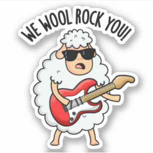 Sticker Nous laine Rock You Mouton drôle de jeu de mots