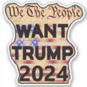 Sticker Nous, le peuple, voulons Trump (Devant)