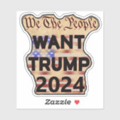 Sticker Nous, le peuple, voulons Trump (Feuille)