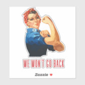 Sticker Nous Ne Retournerons Pas Rosie Riveter Car Deck (Feuille)