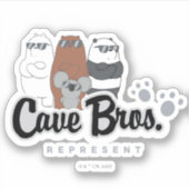 Sticker Nous Ours Nus - Bros Grotte. Représenter (Devant)