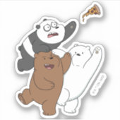 Sticker Nous Ours Nus - Dernière tranche de pizza (Devant)