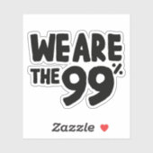 Sticker Nous sommes les 99% (Feuille)