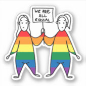 Sticker Nous sommes tous égaux (Devant)