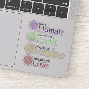 Sticker NOUS sommes tous humains amour liberté