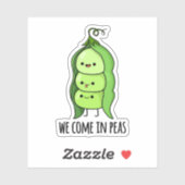 Sticker Nous Venons En Pois Drôle Pun De Pois (Feuille)