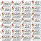 Sticker Nous vous souhaitons un joyeux jeu de Noël amusant (Devant)