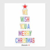 Sticker Nous vous souhaitons un joyeux Noël (Feuille)