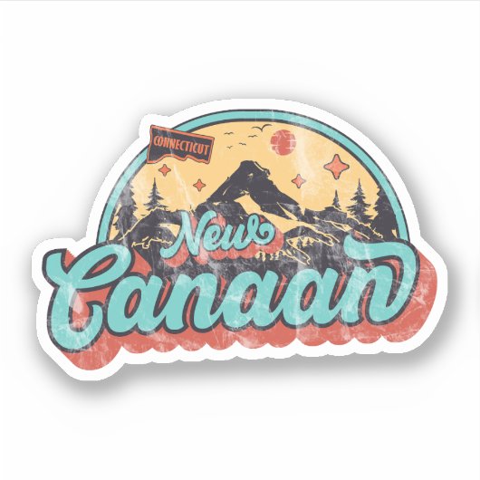 Sticker Nouveau Canaan, Connecticut (Devant)