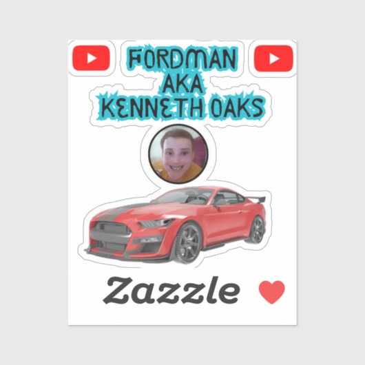 Sticker Nouveau Fordman AKA Kenneth Oaks Design (Feuille)