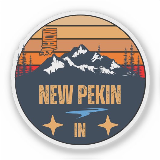 Sticker Nouveau Pekin, Indiana (Devant)