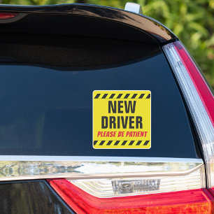 Sticker Nouveau pilote S'il vous plaît être patient Étudia