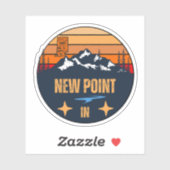 Sticker Nouveau Point, Indiana (Feuille)