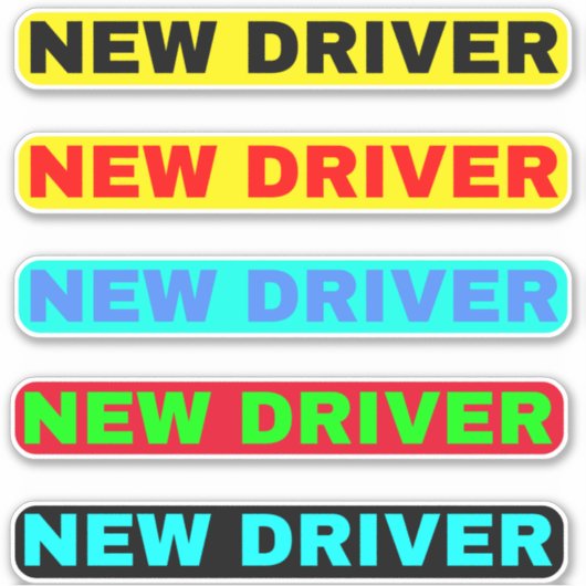 Sticker Nouveau texte de pilote - Nouveau pilote simple (Devant)