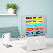 Sticker Nouveau texte de pilote - Nouveau pilote simple (Ordinateur portable sur le bureau)
