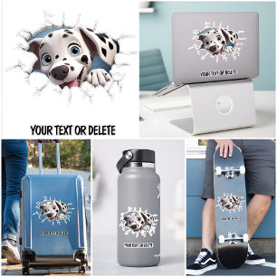 Sticker Nouveauté Perle de pointe Peeking mignon Dalmatie