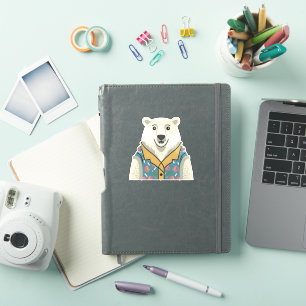 Sticker Nouvel An et animaux amusants et heureux
