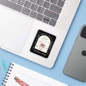 Sticker Nouvel an fêté fêté noir coquette noir (Ordinateur portable avec iPhone)