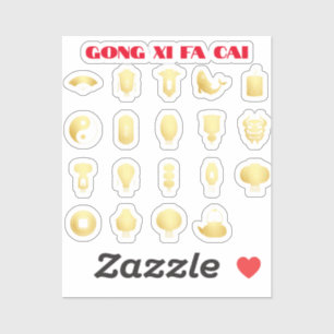 Sticker Nouvel An lunaire 5 or