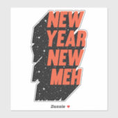 Sticker Nouvel An Meh (Feuille)