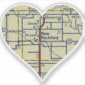 Sticker Nouvelle carte Vintage Rockford (Devant)