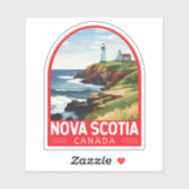 Sticker Nouvelle-Écosse Canada Travel Art Vintage (Feuille)