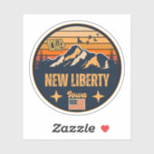 Sticker Nouvelle Liberté, Iowa (Feuille)