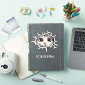 Sticker Nouvelle percée de trou mignon chaton (Couverture iPad)