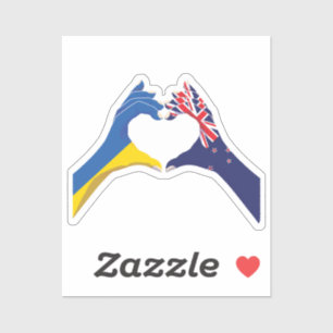 Sticker Nouvelle-Zélande Nouvelle-Zélande Ukraine Ukraine 