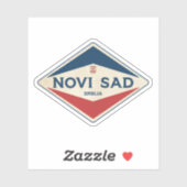 Sticker Novi Sad Serbie Vintage (Feuille)