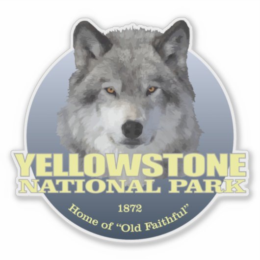 Sticker NP de Yellowstone (Loup)2 TNO (Devant)