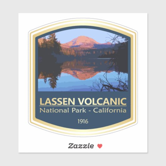 Sticker NP volcanique de Lassen (PF1) (Feuille)