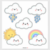 Sticker Nuage de beau temps  (Feuille)