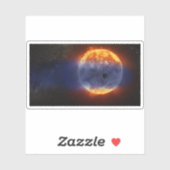 Sticker Nuage De Gaz Hydrogène Au Large De L'Exoplanète Gj (Feuille)