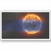 Sticker Nuage De Gaz Hydrogène Au Large De L'Exoplanète Gj (Devant)