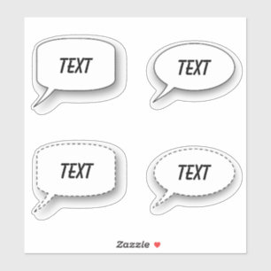 Sticker Nuage de mots de bande dessinée bulle de mots pop