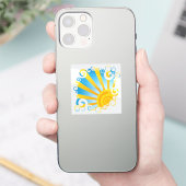 Sticker Nuages Tourbillonnants Sur Éclat de Soleil (Téléphone)