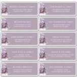 Sticker Nuances de pourpre poussiéreux Plum Mariage Adress<br><div class="desc">Noms et adresses des mariages à fleurs pourpres Dusty / mariage individuel expédition autocollants de étiquette de adresse pour les invités avec bouquet élégant de violet poussiéreux, prune, lavande, et rose, bourgeons de fleurs ranunculus et sauge vert eucalyptus feuilles et élégant bouquet d'aquarelle. Veuillez me contacter pour toute aide sur...</div>