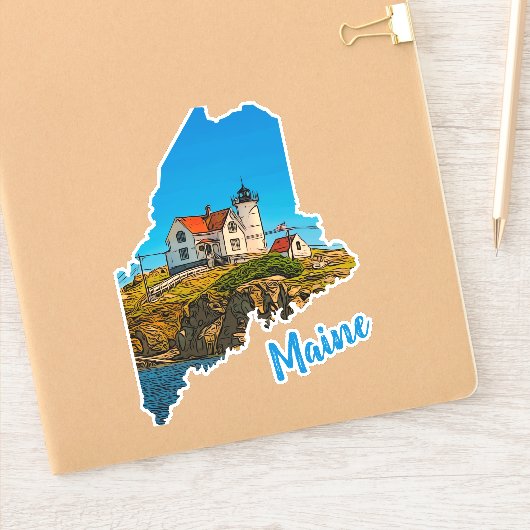 Sticker Nubble Lighthouse Maine Nautique (Carnet)