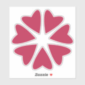 Sticker Nucléaire - magenta rouge - images coupées sur mes (Feuille)