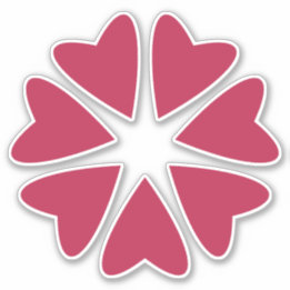 Sticker Nucléaire - magenta rouge - images coupées sur mes