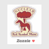 Sticker Nucléaire Rouge Mare Logo Ver 1 (Feuille)
