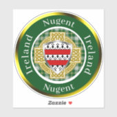 Sticker Nugent Shield & Croix celtique Personnalisé (Feuille)