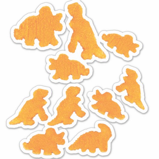 Sticker nugget dinosaure (Devant)