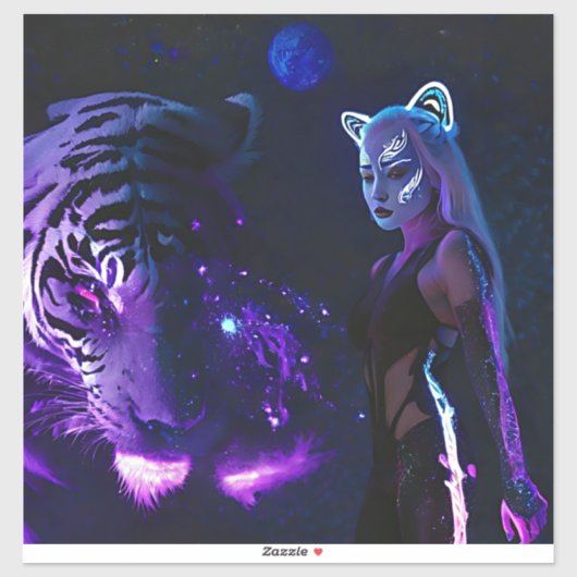 Sticker Nuit du tigre (Feuille)
