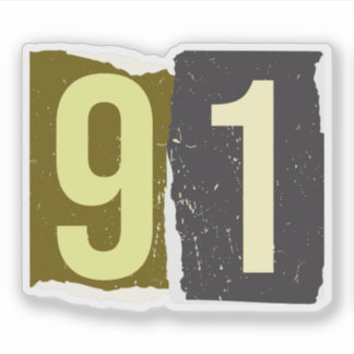 Sticker Number Magazine Ransom 91