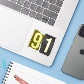 Sticker Number Magazine Ransom 91 (Ordinateur portable avec iPhone)