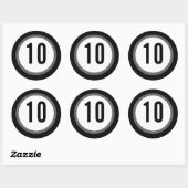 Sticker numérique noir (Feuille)