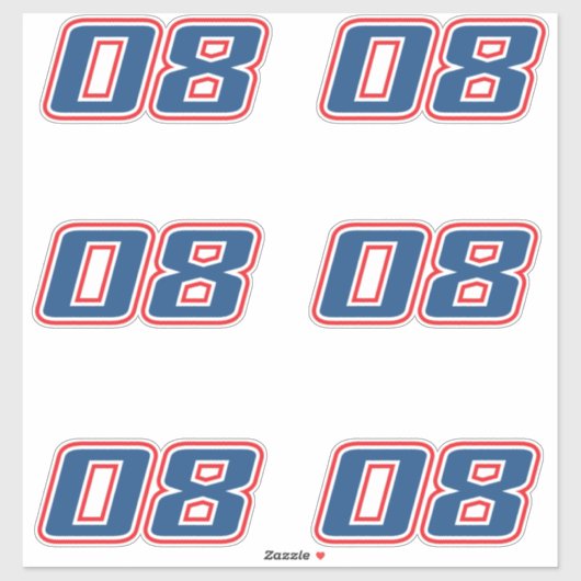 Sticker Numéro 08 (Feuille)