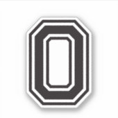 Sticker Numéro 0 police de l'école de sport (Devant)